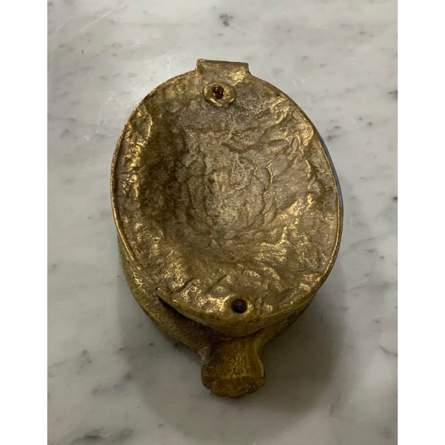 Vintage Solid Brass Lion‑Head Door Knocker — 6” (Heavy Cast Brass) For Sale In New Orleans - Image 6 of 6