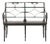 Strom Metal Bench in Black For Sale