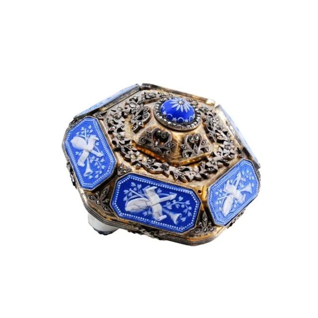 Silver Silver Table Bell with Relief Mosaic Applications For Sale - Image 8 of 8