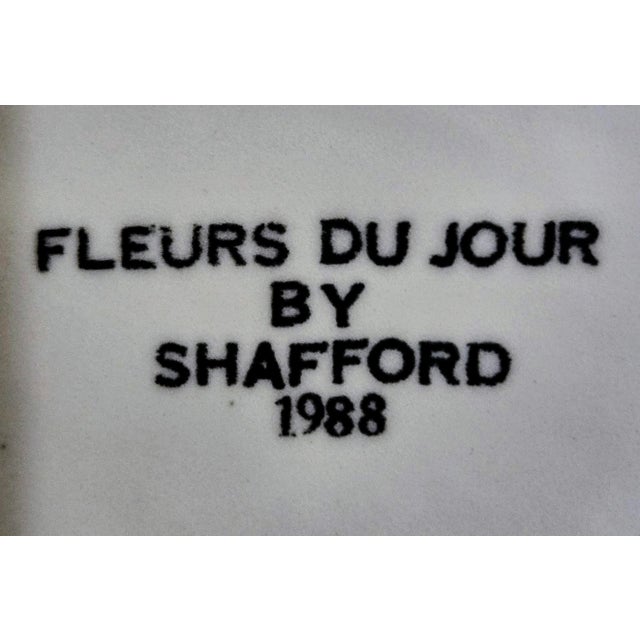 1988 Shafford Fleurs Du Jour Embossed Floral Dessert Plates — Set of 12 For Sale - Image 12 of 12