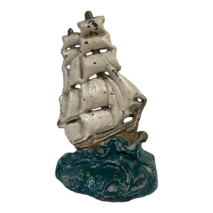 1920s American Painted Cast Iron Doorstop