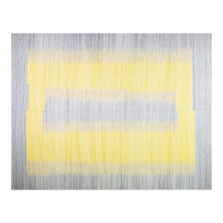 Vintage Mazandaran Natural Color Hand Made Organic Wool Tribal Kilim,8'1"x11'9" For Sale