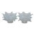 Antique Frosted Satin Glass Rose Flower Chandelier Lamp Shades 6" - a Pair For Sale