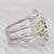 Mid 20th Century 2.38ctw Sapphire Diamond Layered Cocktail Ring 14k White Gold Size 9 Benham For Sale - Image 4 of 8