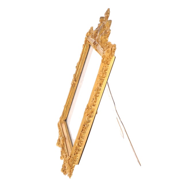 19th Century French Louis XV Style Bronze Dorè Picture Frame For Sale - Image 5 of 8