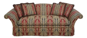 Kindel Rolled Arm Upholstered Camelback Sofa