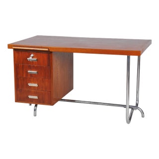 Bauhaus Writing Desk in Oak by Hynek Gottwald, Czechia, 1930s For Sale