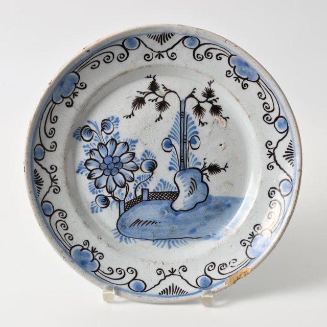 Plate from Delftware, 1700s For Sale - Image 9 of 9