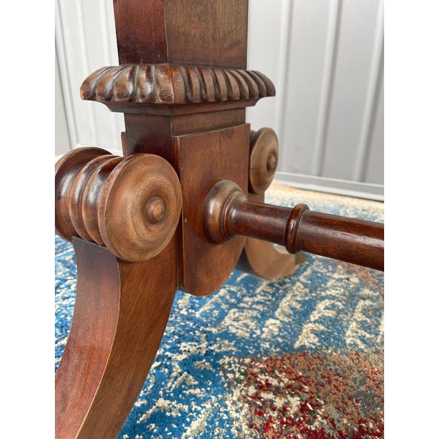 English Writing Desk with Flaps and Leather Top, 1900 For Sale - Image 15 of 18
