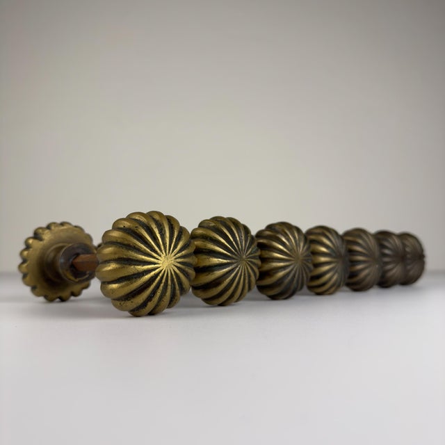 Beautiful antique brass door knobs. Made in Italy in the early 20th century. They were found in an ancient villa in Italy...