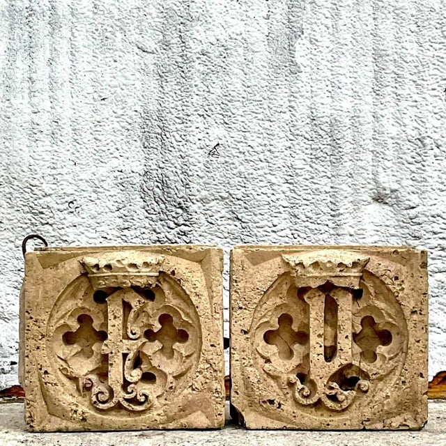 Rustic Vintage Boho Patinated Architectural Elements - Set of 2 For Sale - Image 3 of 8