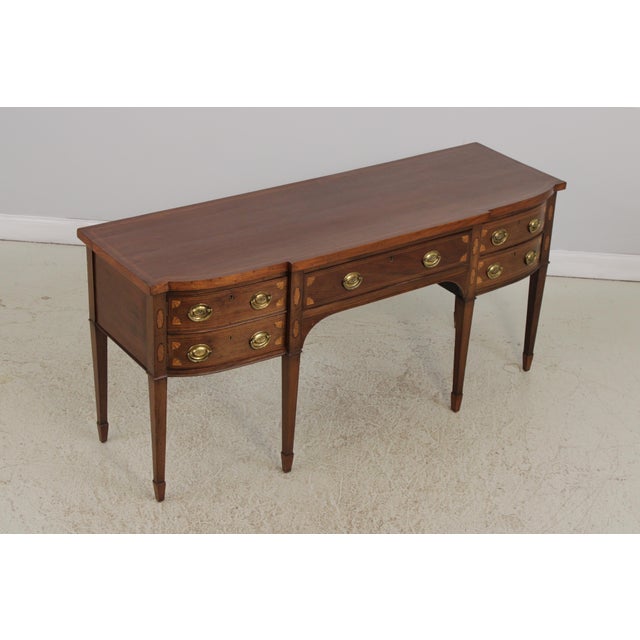 Traditional Antique 18th Century George III Mahogany Inlaid Sideboard Server For Sale - Image 3 of 18