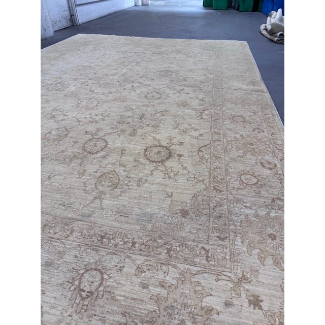 9ft 10in × 14ft 5in Gallery Ephesus Oushak Area Rug in Taupe Tones For Sale - Image 12 of 12