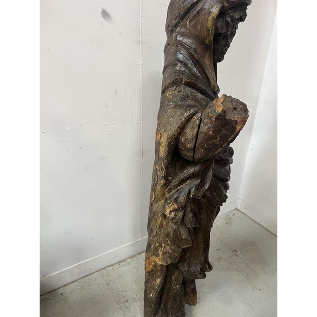 Saint Anne, 1500s, Carved and Polychrome Wood For Sale - Image 17 of 18