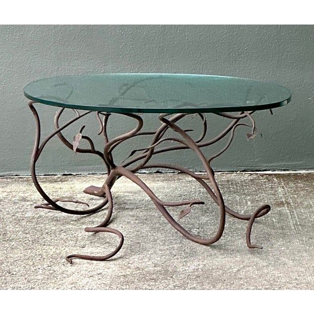 Vintage Patinated Metal Branch Coffee Table For Sale - Image 4 of 12