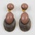 Cilea Paris Taupe and Cocoa Resin Dangle Clip Earrings For Sale - Image 4 of 8