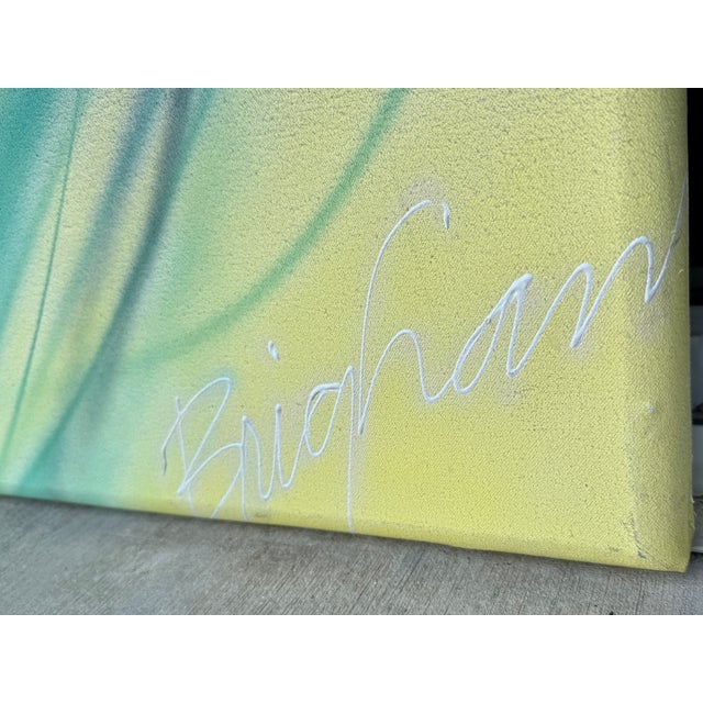 Large "Miami Vice" Style, Aerosol Painted Artwork by Brighman 1984 For Sale - Image 4 of 11