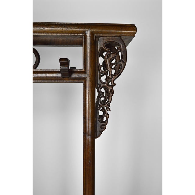Asian Coat Rack in Carved Wood with Dragons, 1940s For Sale - Image 16 of 18