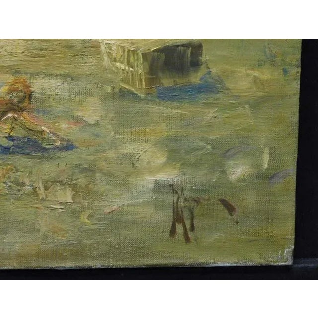 Impressionist Vladimir Muhin "Flower Market" Original Oil Painting on Stretched Canvas Hand Signed For Sale - Image 3 of 5