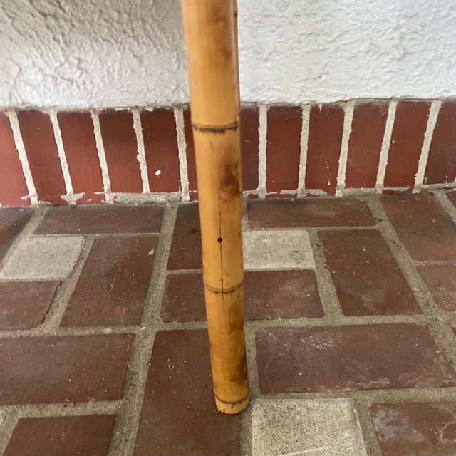 Black 1950s Vintage English Tortoise Bamboo Slant Front Desk For Sale - Image 8 of 12