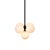 Bunch Pendant, Black, 50in H, Modern, 5 Inch Glass Globes, by Research.Lighting, Modern, Minimal Hanging Light For Sale - Image 4 of 8