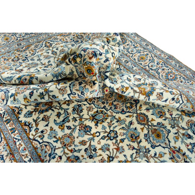 Hand-Knotted Oriental Rug, Kashan For Sale - Image 10 of 12