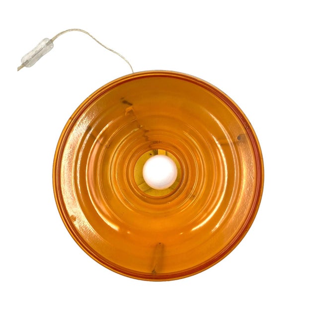 Space Age Orange Glass Table Lamp, France, 1970s For Sale - Image 18 of 18
