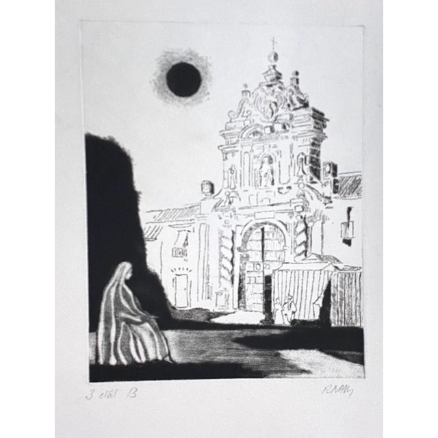 Portal is an original contemporary artwork realized by Robert Naly in the middle of the 20th Century. Original etching on...