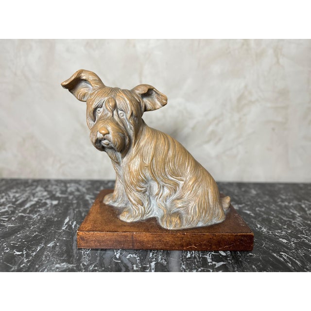 Terracotta Dog Figurine by R. Pollin, 1930 For Sale - Image 9 of 18