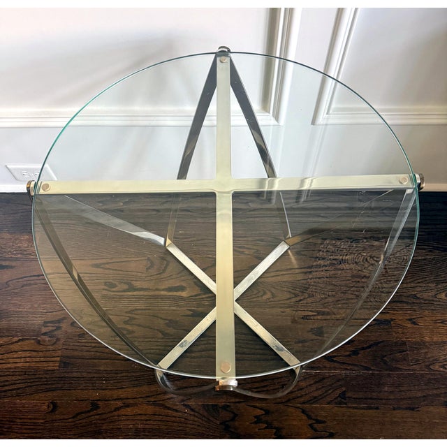 Barrel Form Brass Accent Side Table by John Vesey For Sale - Image 10 of 11