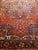 Antique Heriz Karajah Rug, Hand-Knotted Wool, Geometric Medallion Pattern, Brick-Red & Navy, 9x12 For Sale - Image 12 of 17