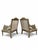 Vintage Neoclassical Empire Swan Arm Giltwood Lounge Chairs Newly Reupholstered in “Kings Gold” Italian Silk Velvet - Pair...