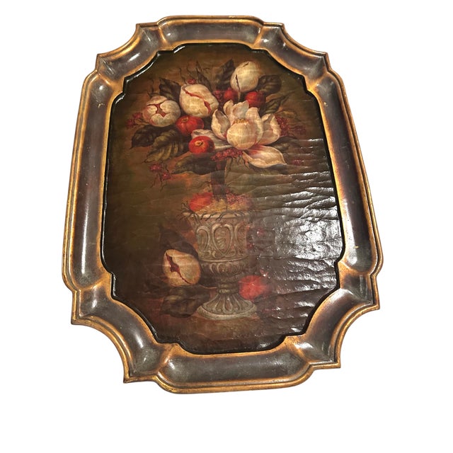 Vintage Homco Large Floral Still Life Wall Plaque "Magnolias & Pomegranates" by Robbie Meyer For Sale - Image 11 of 12