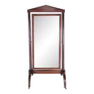 French Empire Mahogany Dressing Mirror, 19th Century