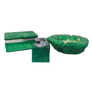 Alabaster Smoking Set from Romano Bianchi, 1960s, Set of 3 For Sale