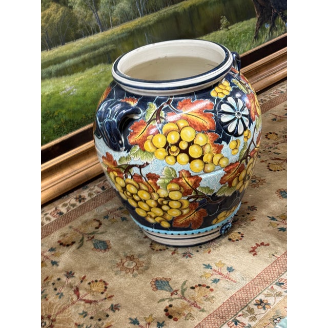 Contemporary Italian Majolica Urn For Sale - Image 11 of 12