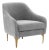 Wood Serena Gray Velvet Accent Chair For Sale - Image 7 of 7