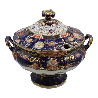 C. 1830-1850 Mason's Patent Ironstone China Soup Tureen For Sale