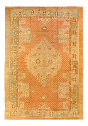 1900 - 1909 Hand Knotted Antique Turkish Oushak 11' X 15'4''