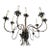 Italian 1950s Empire Silvered Swooping Chandelier For Sale