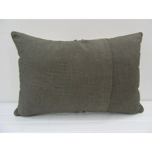 Contemporary Handmade Black Striped Natural Kilim Pillow Cover For Sale - Image 3 of 4