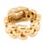 Gold Chopard Happy Diamonds Icons Heart 18k Yellow Gold Flexible 3 Row Link Band Ring, Size 6 For Sale - Image 8 of 9