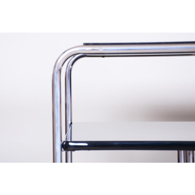 Bauhaus Writing Desk in Chrome, Steel and Wood, Germany, 1930s For Sale - Image 4 of 14