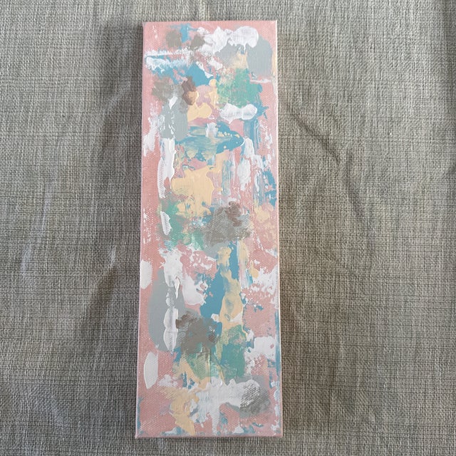 Abstract Set of 3 Abstract Original Acrylic Paintings on Canvases For Sale - Image 3 of 5