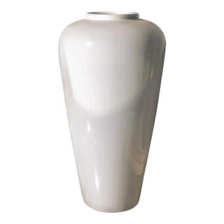 1980s White Tall Floor Vase/Vessel 80's For Sale