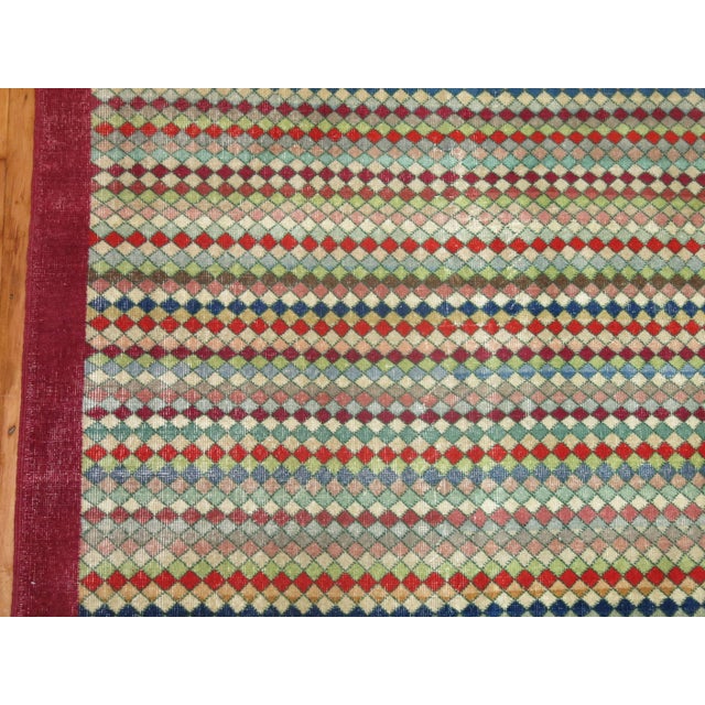 Vintage Turkish Deco Carpet For Sale - Image 12 of 18
