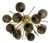 21st Century Mezzo Polished Brass Smoky Murano Flush Mount by Fabio LTD For Sale