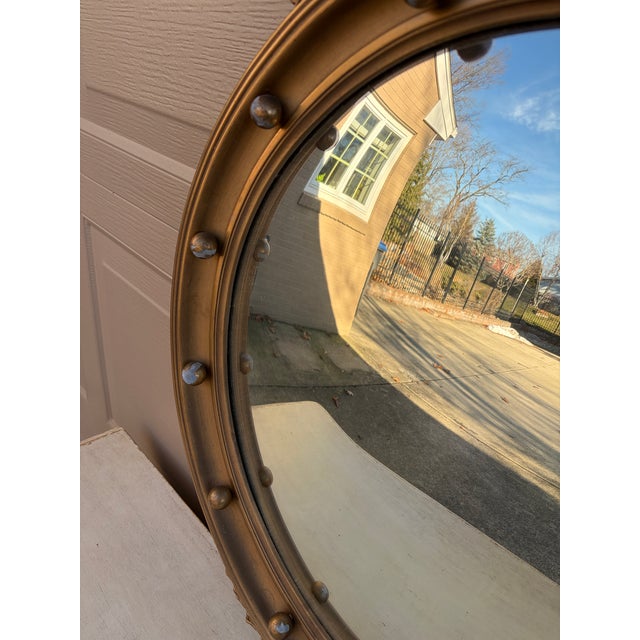 American Federal Giltwood Eagle Bullseye Convex Mirror For Sale - Image 12 of 15
