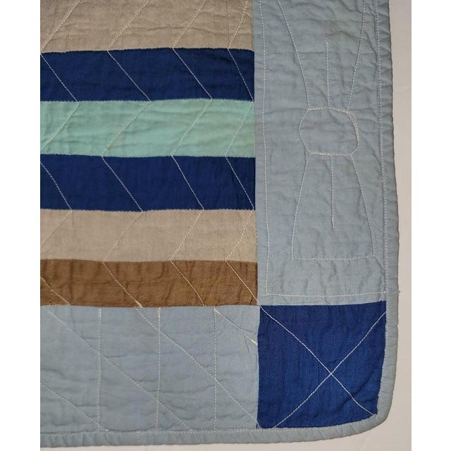 1930s Rare Amish Bars Doll Quilt For Sale - Image 5 of 6