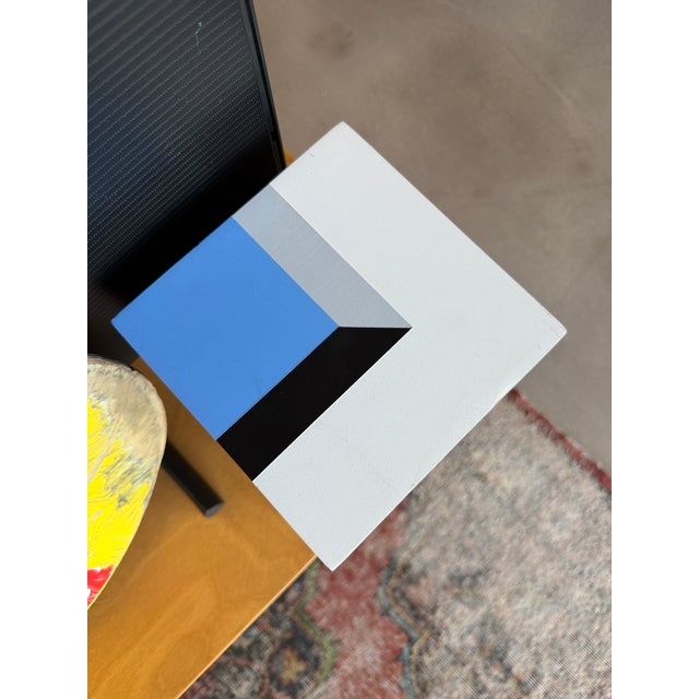 Vintage XL Frank Grimaldi "SeeTheCube" Signed Original Op Art Sculpture For Sale - Image 9 of 15